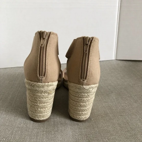 LifeStride Womens Thrive Strappy Espadrille Wedge Sandal, Taupe, 8 US - Picture 6 of 14